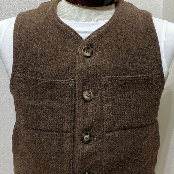 ALLEN FARM SHEEP & WOOL COMPANY Men’s Wool Vest Size Small - Picture 2 of 9